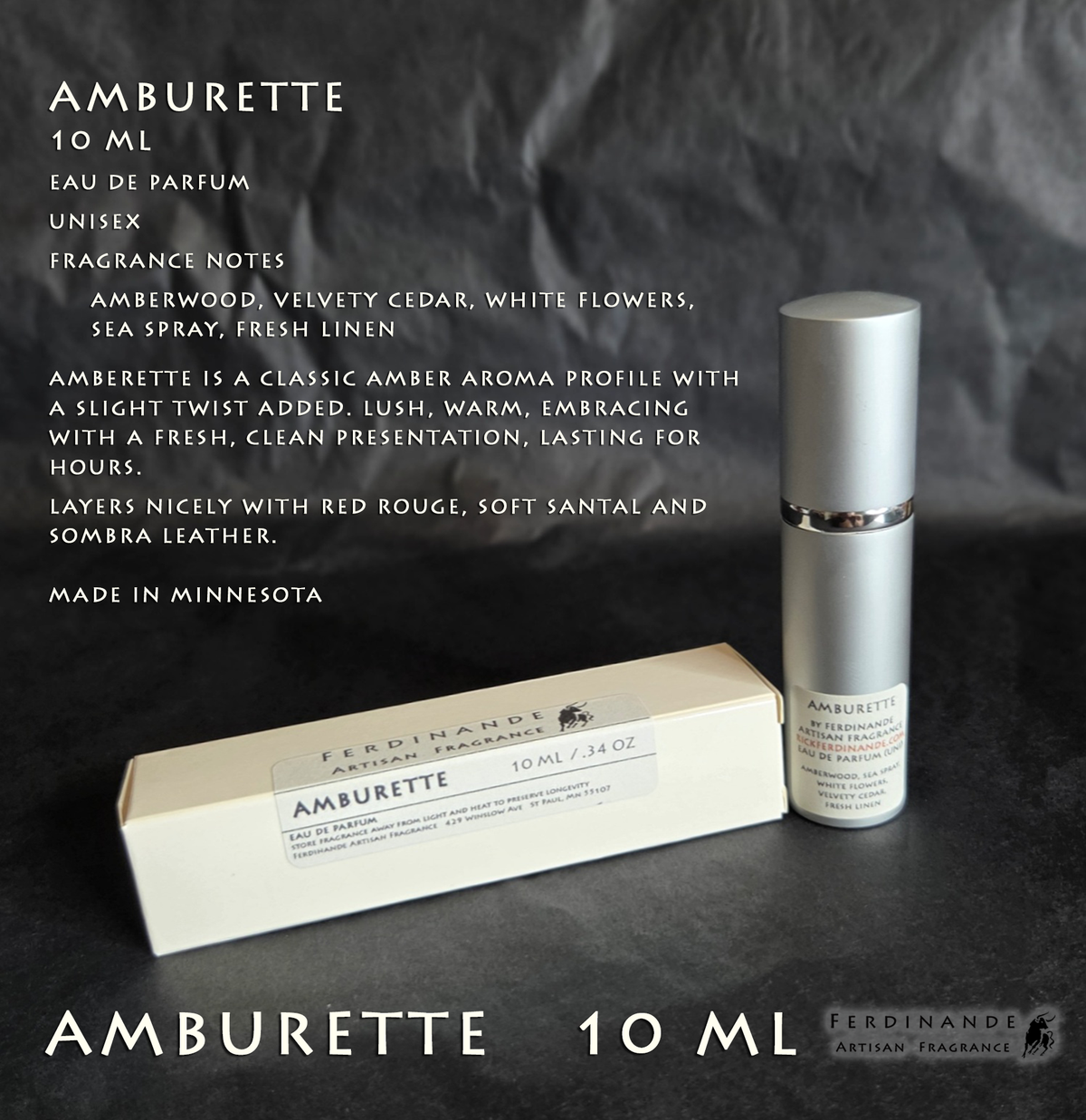 AMBURETTE 10ML UNISEX by FERDINANDE ARTISAN FRAGRANCE